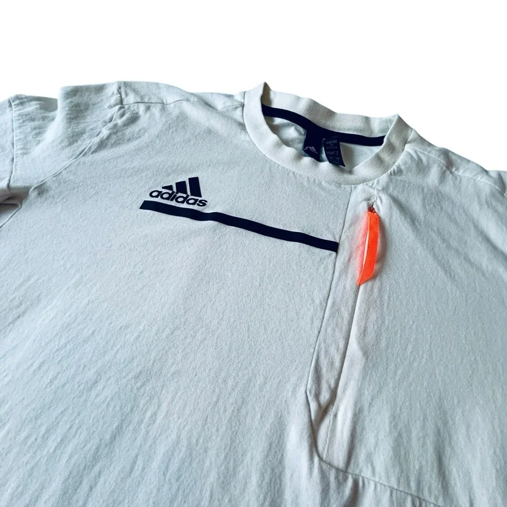 Adidas Built For Purpose Mens M Beige Utility Pocket Short Sleeve Tee GLX1226F20